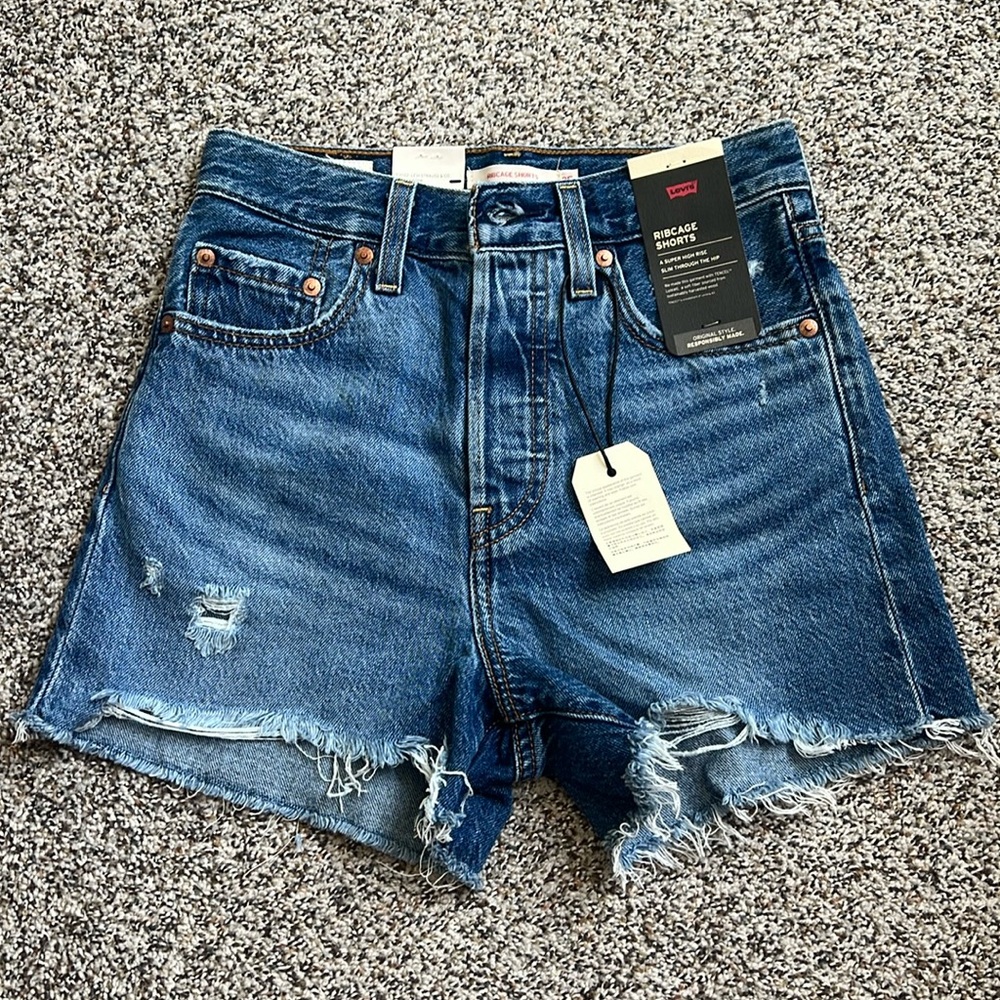 Blue Ribcage Levi’s Jean Shorts